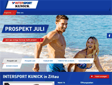 Tablet Screenshot of intersport-kunick.de